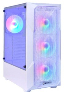 GABINETE ATX STUKA CR11 BLANCO 500W MALLA 4xRAINBOW  HALION 