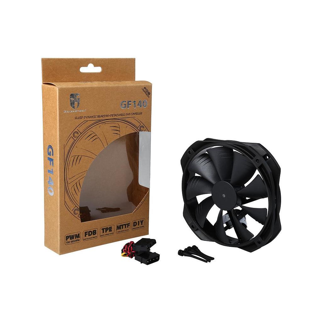 COOLER PARA GABINETE GF 140 BLACK 140MM / DEEPCOOL 