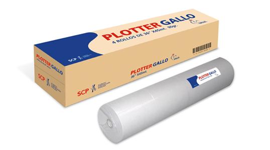 ROLLO DE PAPEL PLOTTER A0 80GR 36&quot;x45 MTS TUCO 2&quot; GALLO AREA 6