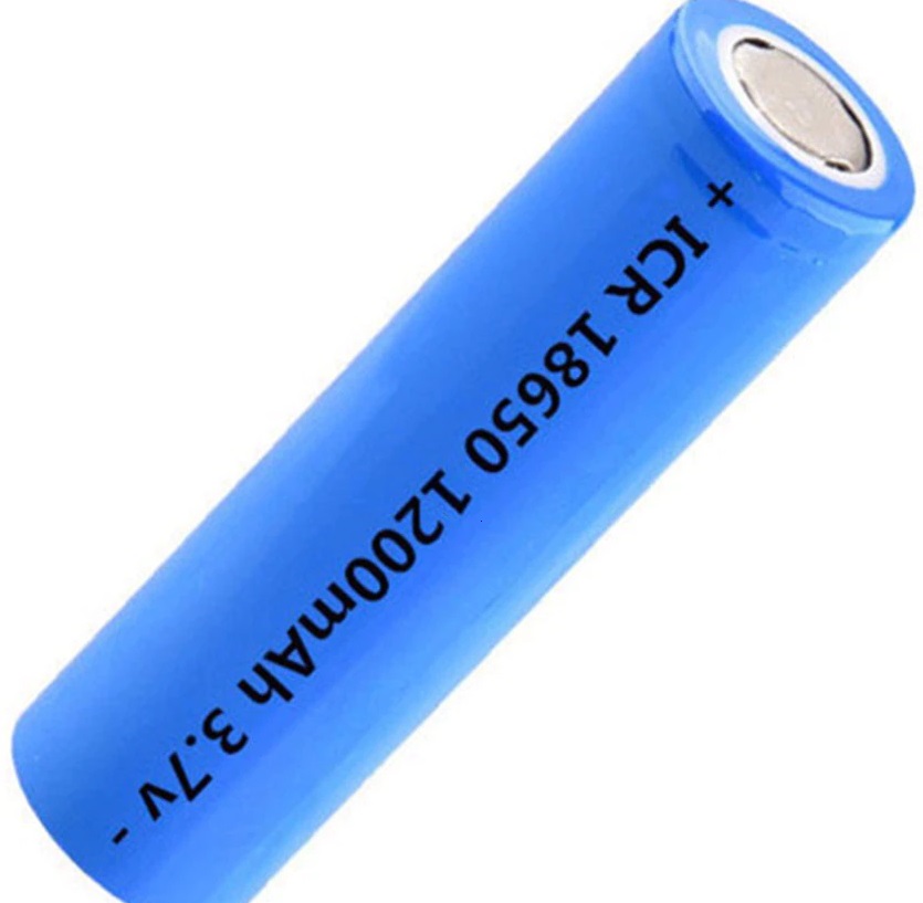 PILA BATERIA RECARGABLE LI-ION 3.7V 1200MAH ICR18650 AZUL AREA 6