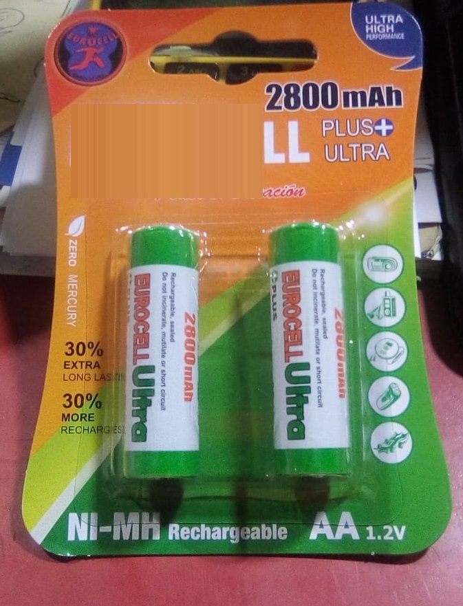 PILA RECARGABLE AA 2800MHA EUROCELL