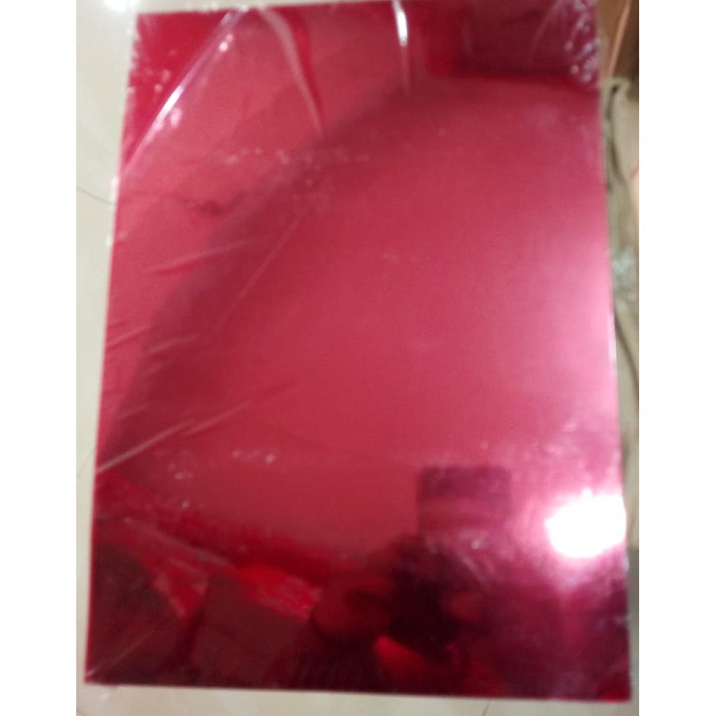 MICA PARA ANILLADO LISA ROJO A4 X10 UNIDADES