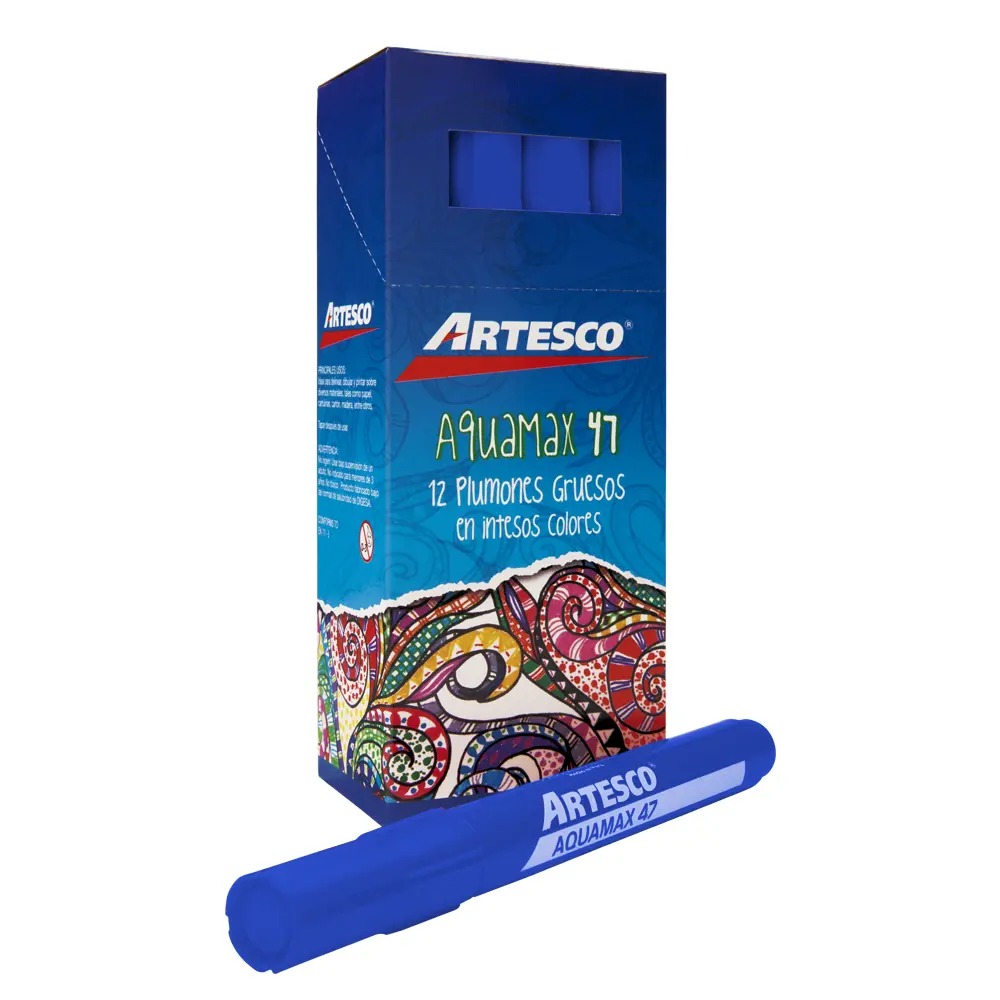 PLUMON AQUAMAX A47 AZUL PARA PAPEL ARTESCO