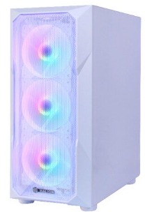 GABINETE ATX STUKA CR11 BLANCO 500W MALLA 4xRAINBOW  HALION 