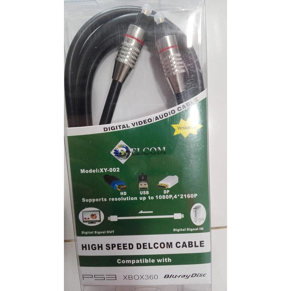 CABLE AUDIO OPTICO 1.80 PUNTA METAL EN BLISTER