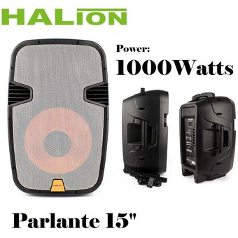 PARLANTE ACTIVO 15&quot; CON BATERIA PHA-15MB 1000W GAR: 4 MESES HA