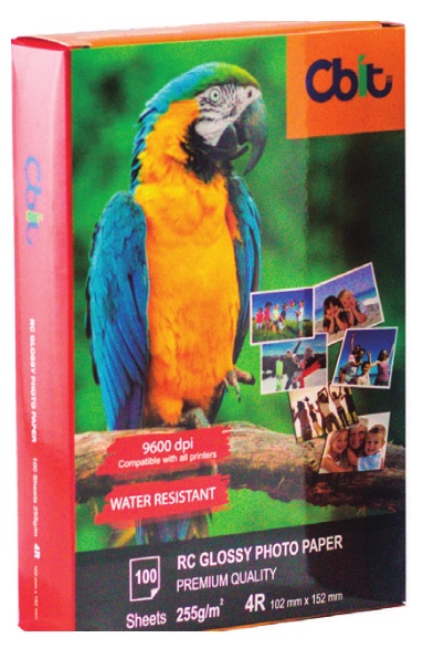 PAPEL FOTOGRAFICO JUMBO A6 255GSM, (100 HOJAS) GLOSSY CBIT