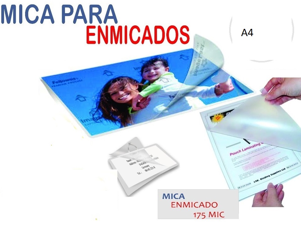 MICA P/ENMICADO 175MIC (X UNIDAD) 216X303MM A4 CBIT AREA 6