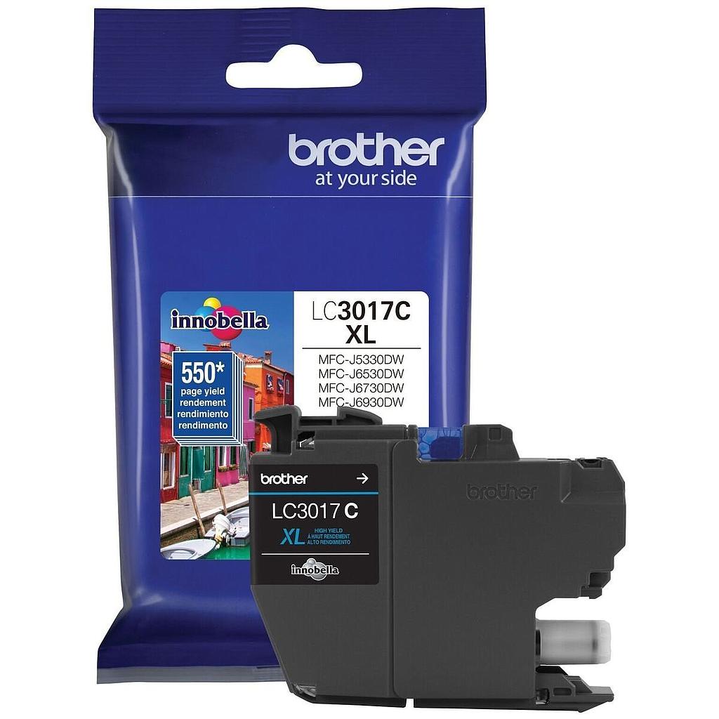 CARTUCHO BROTHER LC3017C XL MFC-J6730DW CYAN (550 PAG)