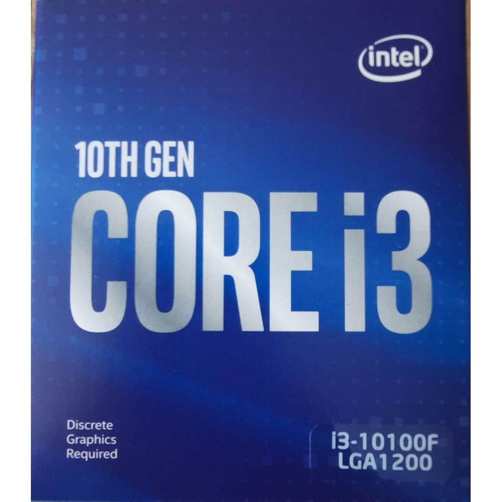 PROCESADOR INTEL CORE I3 10100F 3.6 GHZ UP TO 4.3 GHZ, LGA 1200 GAR: 12 MESES