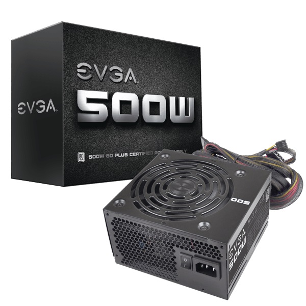 FUENTE DE PODER ATX  EVGA 500W REAL ,WHITE W1 ATX- 80 PLUS GAR: 12 MESES AREA 6