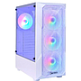 GABINETE ATX STUKA CR11 BLANCO 500W MALLA 4xRAINBOW  HALION 