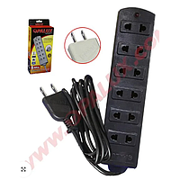 EXTENSION VULCANIZADA 6 TOMAS OPALUX OP-730-8BK/M 8MT