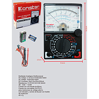 MULTITESTER ANALOGICO 24 RANGOS AC/DC 1000W KONSTAR YX-360TRE-B-LX-360TRN LOCAL5