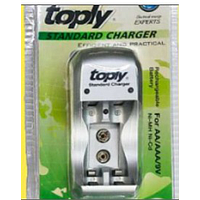 CARGADOR DE 2 PILAS 1.2V  AA/AAA/9V NI-HM 200ma TOPLY