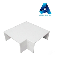 CANALETA ACCESORIO CURVA PLANA 39X18 BLANCO SATRA